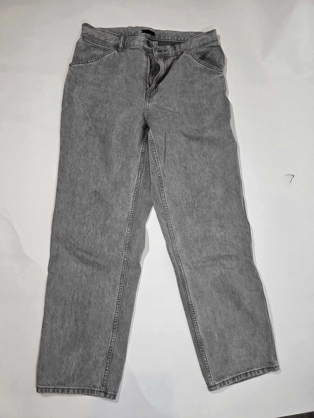 Uniqlo Light Gray Washed Denim Jeans Size 32